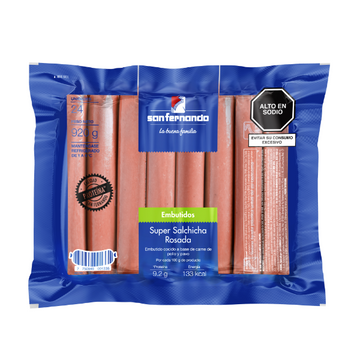 Súper salchicha rosada x 920 gr.